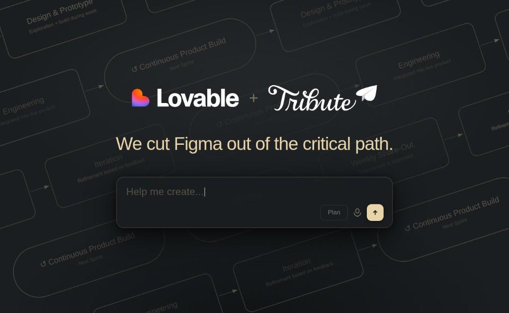 Lovable + Tribute: We cut Figma out of the critical path.