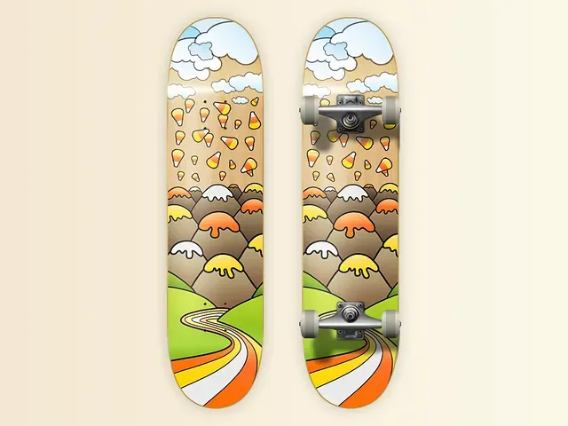 Candy Falls Skateboard Design