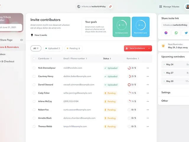 Tribute Admin POC/Flow (Med. Fidelity)