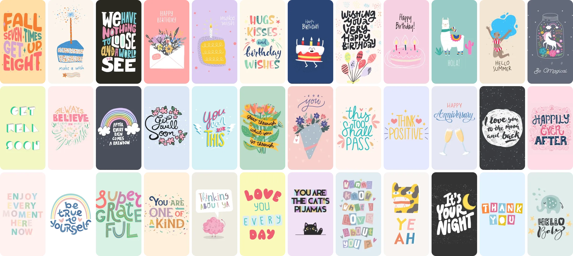 Angled collage of Tribute Greetings screens — greeting cards, gift marketplace and the story player